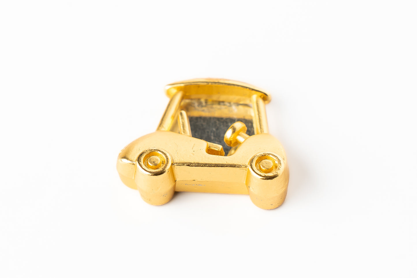 Marcador de Bola de Golf "Carrito Dorado"