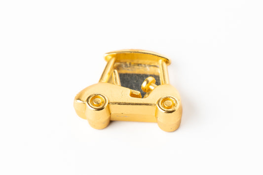 Marcador de Bola de Golf "Carrito Dorado"