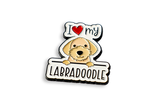 Marcador de Bola de Golf "I LUV MY LABRADOODLE"