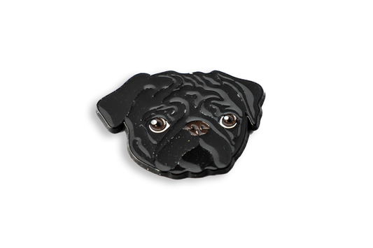 Marcador de Bola de Golf "Pug Negro"