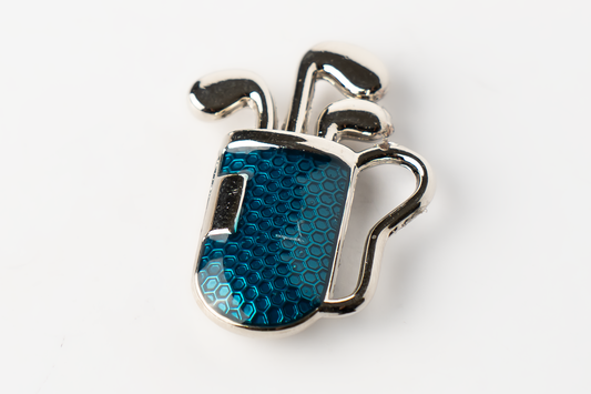 Marcador de Bola de Golf "Bolsa Azul Plateada"