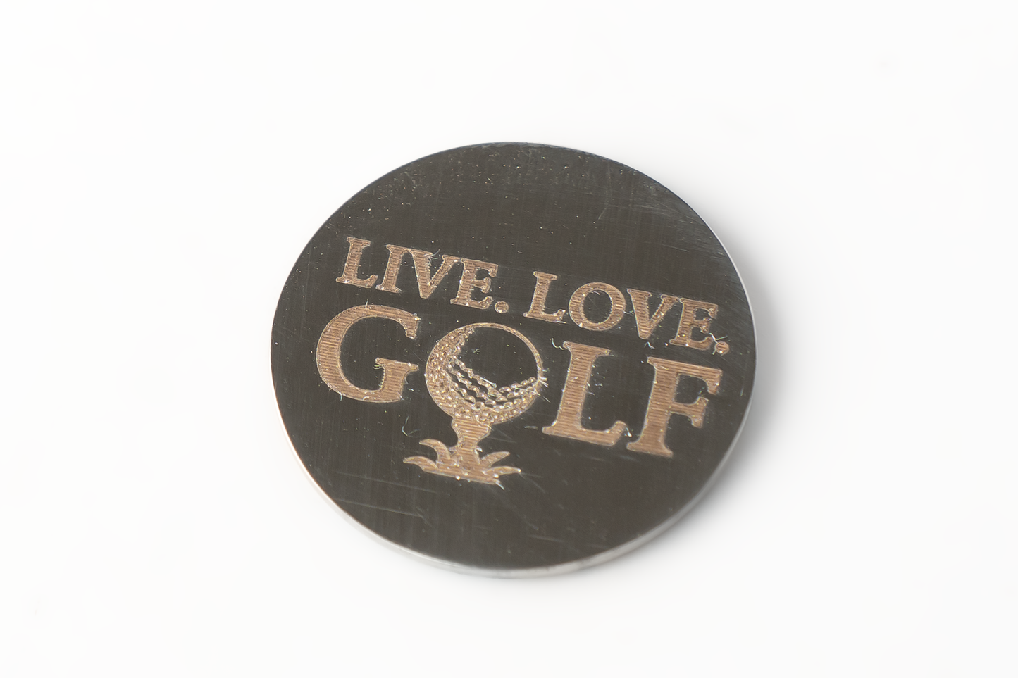 Marcador de Bola de Golf "LIVE LOVE GOLF"
