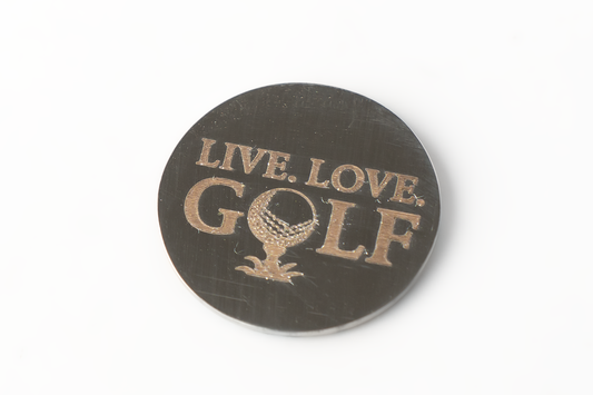 Marcador de Bola de Golf "LIVE LOVE GOLF"