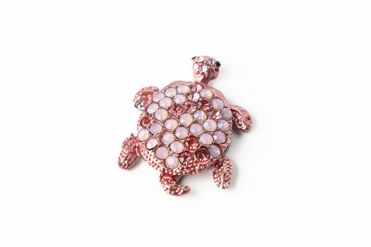 Marcador de Bola de Golf "Tortuga Cristales Rosa"
