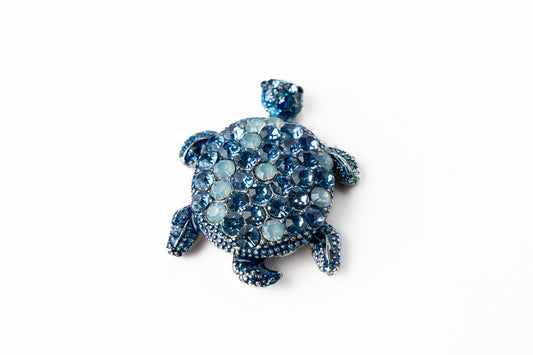 Marcador de Bola de Golf "Tortuga Cristales Azul"