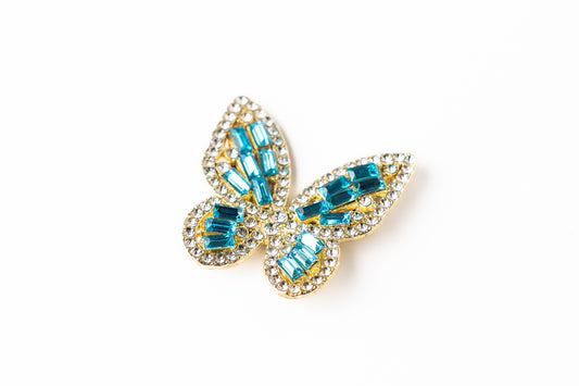 Marcador de Bola de Golf "Mariposa Dorada y Azul"