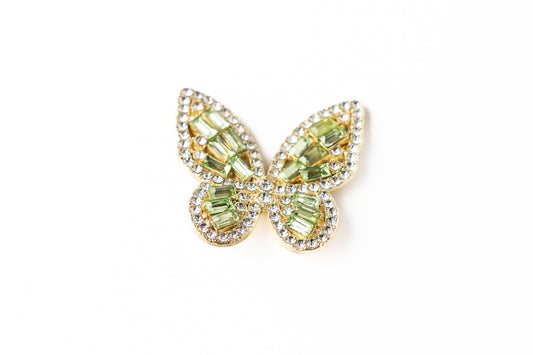 Marcador de Bola de Golf "Mariposa Dorada y Verde"