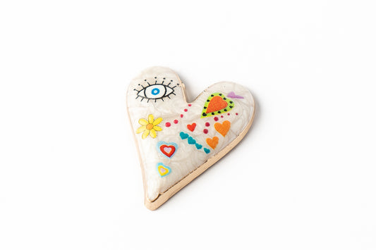 Marcador de Bola de Golf "Corazon con Dibujos"