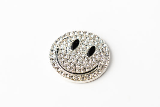 Marcador de Bola de Golf "Happy Face Plateada"