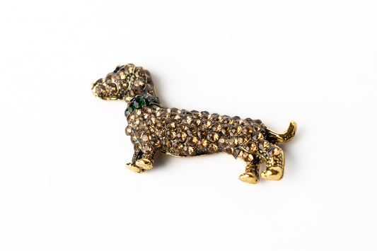 Marcador de Bola de Golf "Dachshund Dorado"